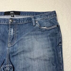 Mossimo Bootcut Jeans Womens 18 Blue Denim Premium Mid Rise Stretch 3646